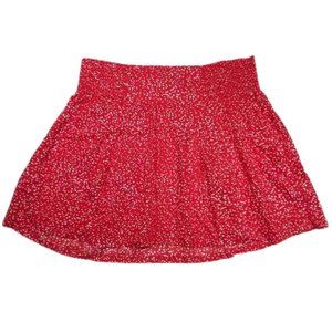 GAP Red with White Spotted Flowy Skirt